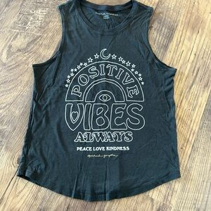 Spiritual Gangster Charcoal Positive Vibes Tank